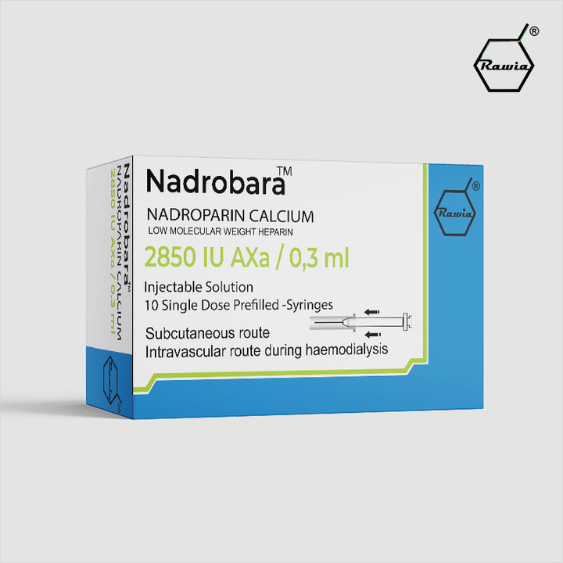 Nadrobara NADROPARIN CALCIUM LOW MOLECULAR WEIGHT HEPARIN 2850 IU AXa0.3 ml