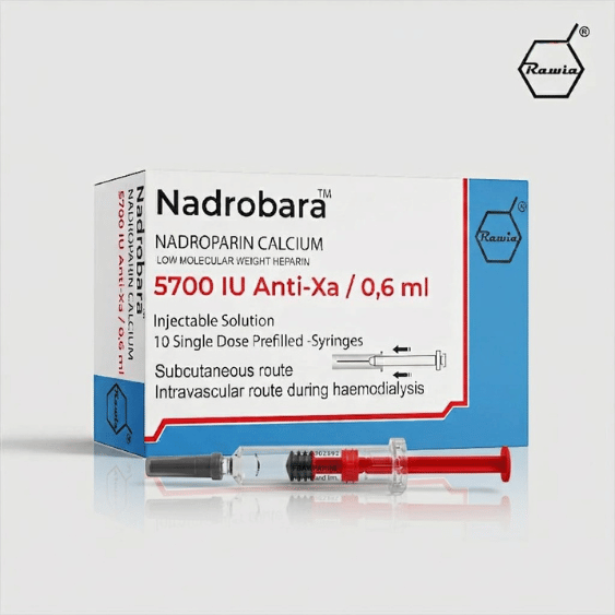 Nadrobara NADROPARIN CALCIUM LOW MOLECULAR WEIGHT HEPARIN 5700 IU Anti Xa0.6 ml