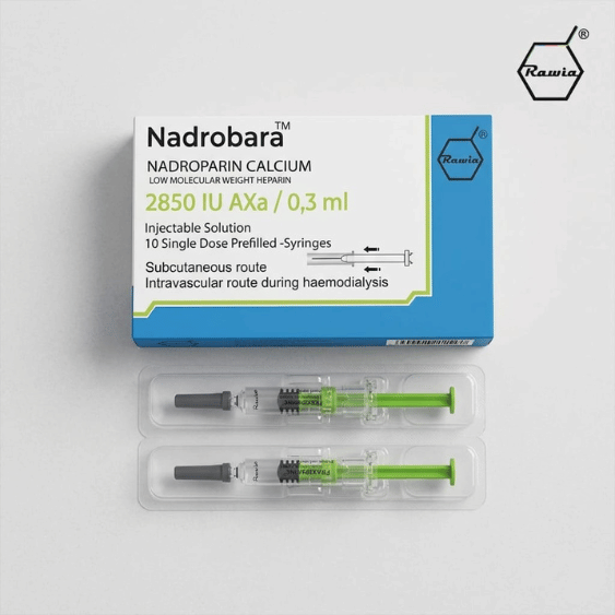 Nadrobara NADROPARIN CALCIUM LOW MOLECULAR WEIGHT HEPARIN Rawia 2850 IU AXa0.3 ml