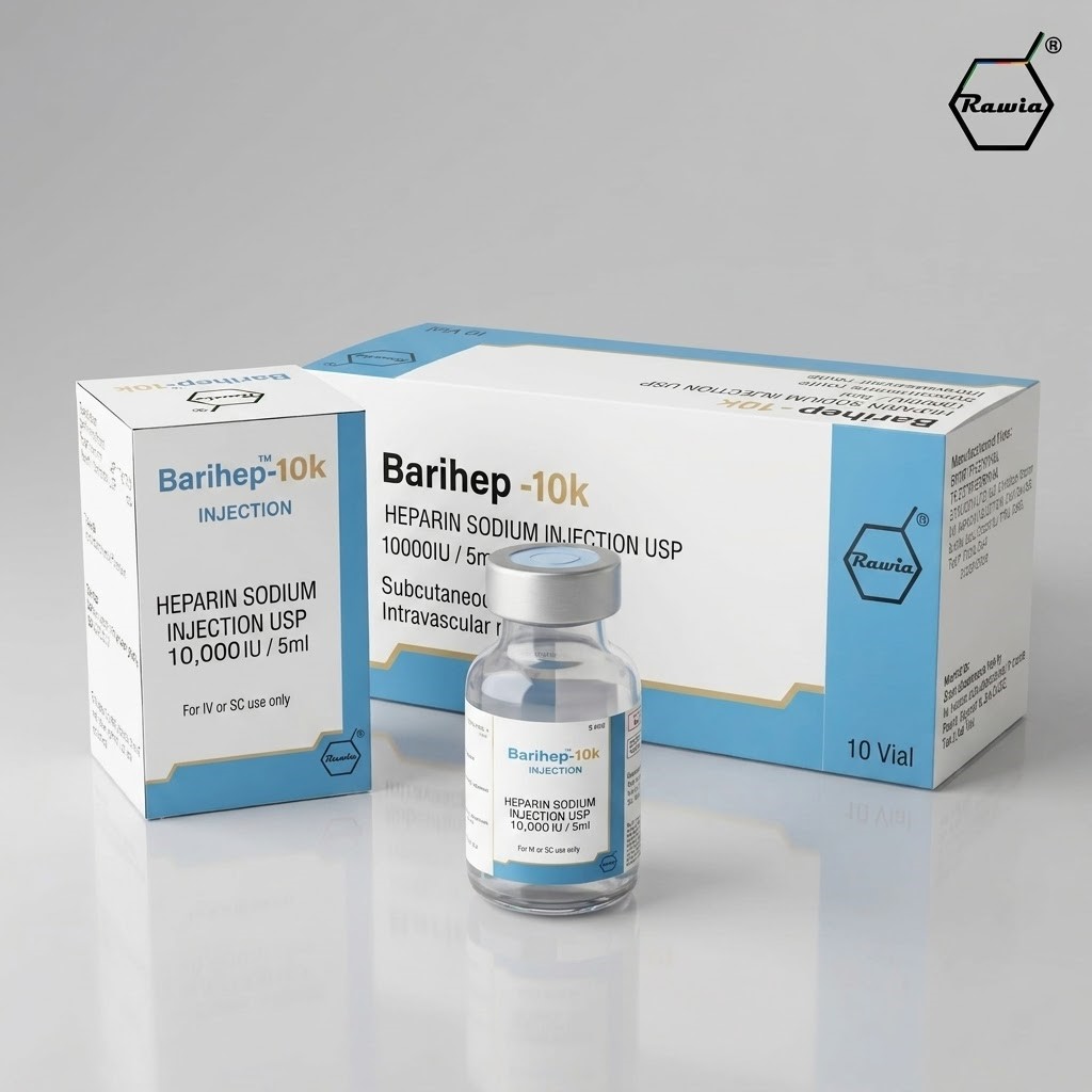 Barihep Heparin Sodium 10000 IU Injection 5 ml Bayadercare