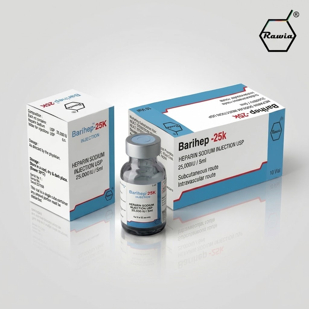 Barihep Heparin Sodium 25000 IU Injection 5 ml Bayadercare