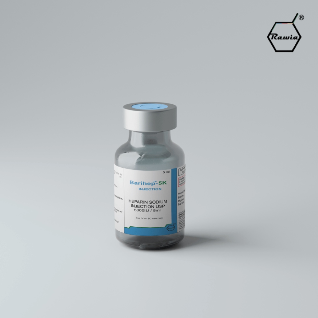 Barihep Heparin Sodium 5000 IU Injection 5 ml Bayadercare