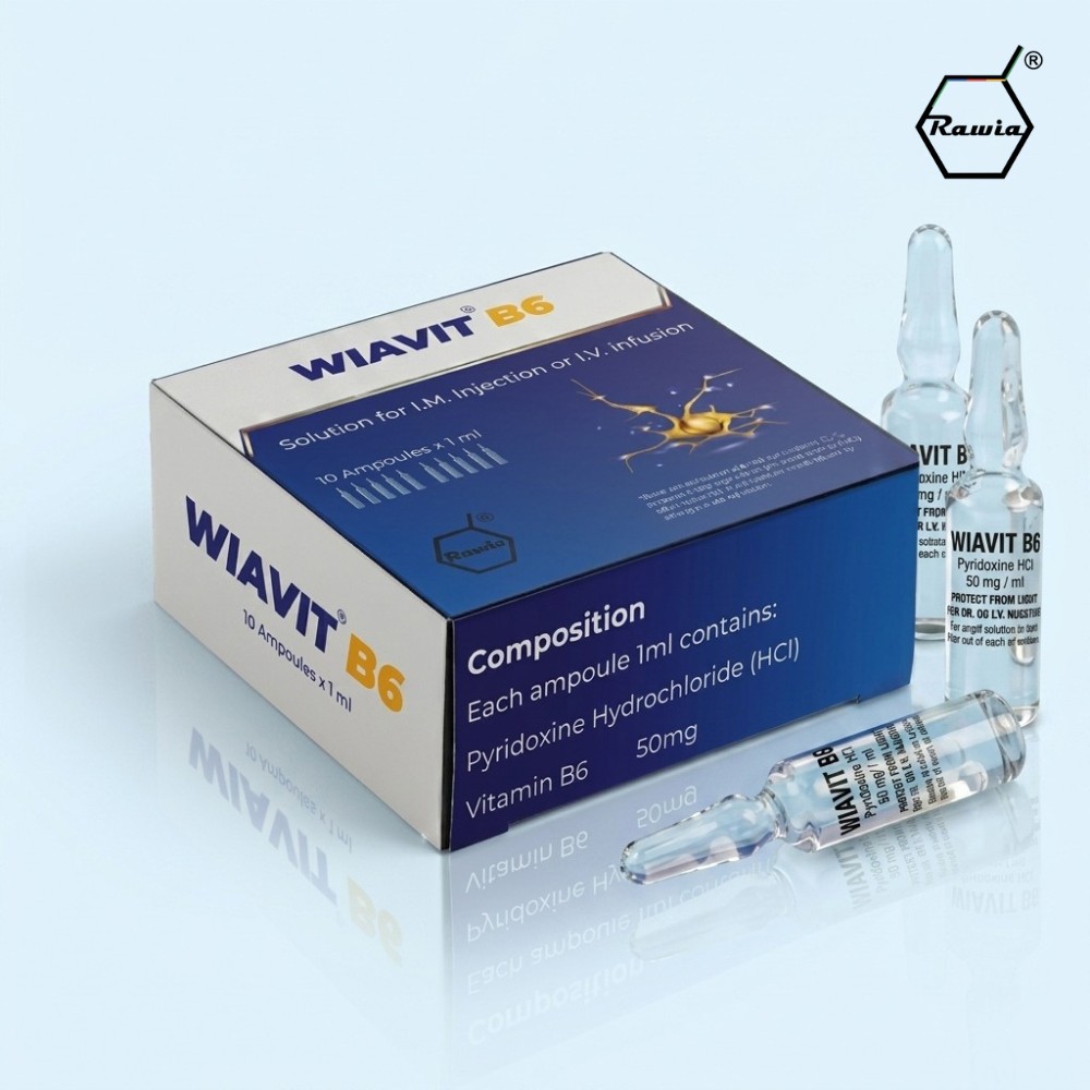 Vitamin B6 injection Libya WIAVIT 50 mg ampoule by BAYADERCARE for neuropathy treatment, nutritional support, and vitamin deficiency management