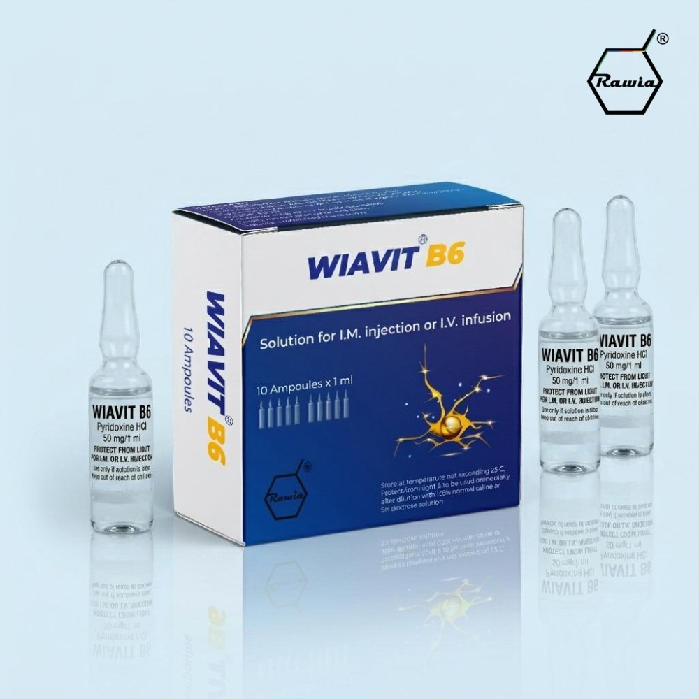 Vitamin B6 injection Libya WIAVIT 50 mg ampoule by BAYADERCARE for neuropathy treatment, nutritional support, and vitamin deficiency management